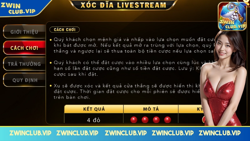 Giới thiệu nhanh về xóc đĩa livestream Zwinclub